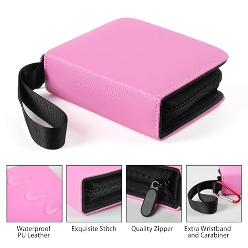 GEAoffice Mini Card Binder 2-Pocket, Super Lightweight Small Collectible Trading Card Albums for 80 Cards, 1 Pocket Top Loading Binder for TCG, MTG, Sports&Game Cards, Gifts for Girls, Pink - Image 2