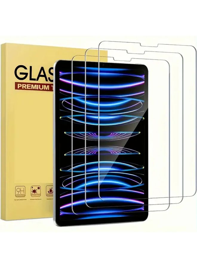 Screen Protectors 3 Pack for iPad Air 4 10.9 Inch and Pro 11 Inch Scratch Resistant Clear - Image 1