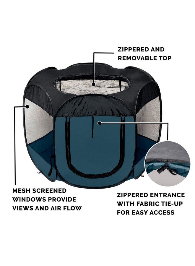 خيمة لعب الحيوانات الأليفة من فورهافن - أزرق بحري، مقاس متوسط - Image 4