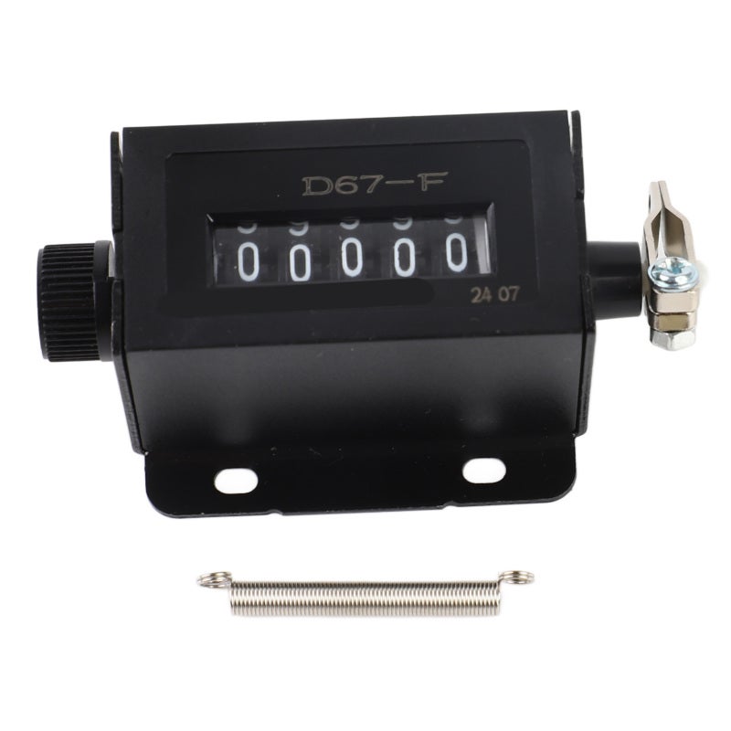 Baile 5 Digit Mechanical Counter: Sturdy Metal Construction, Resettable Pull Counter - Accurate Clear Digital Display, Manual Stroke Clicker for Textile Machinery, Printing, Conveyor Systems - Image 1