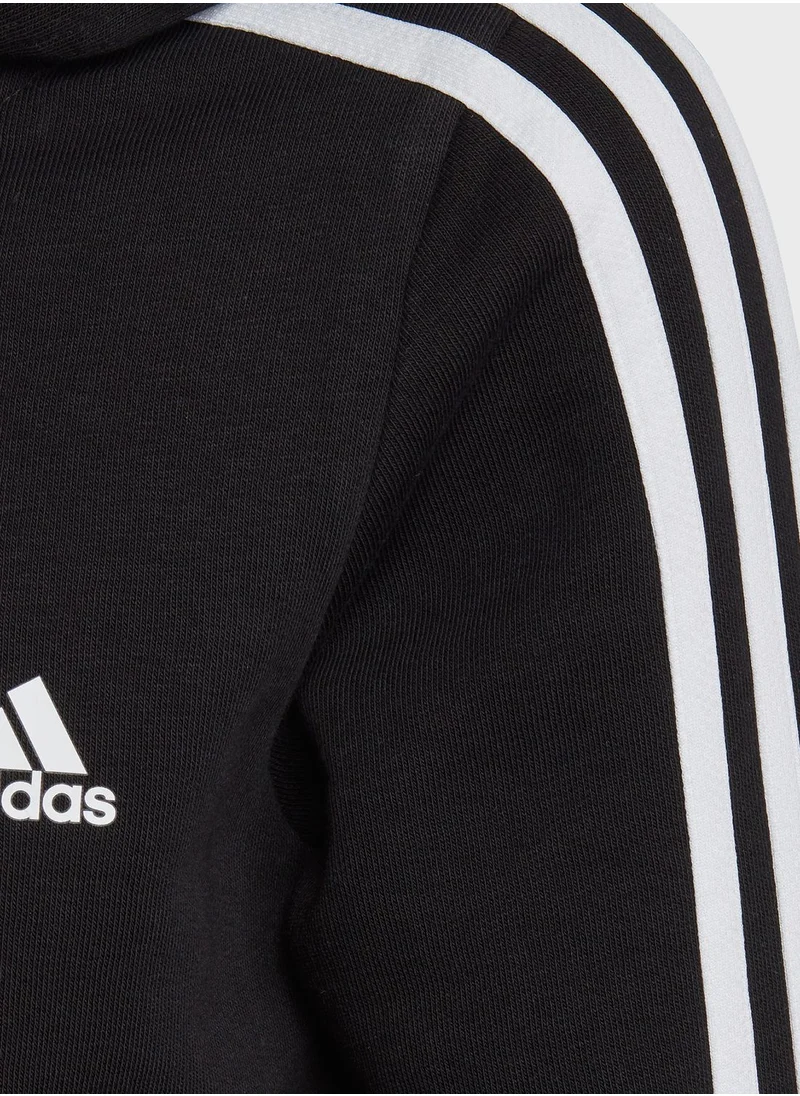 Adidas Kids 3 Stripe Essential Hoodie