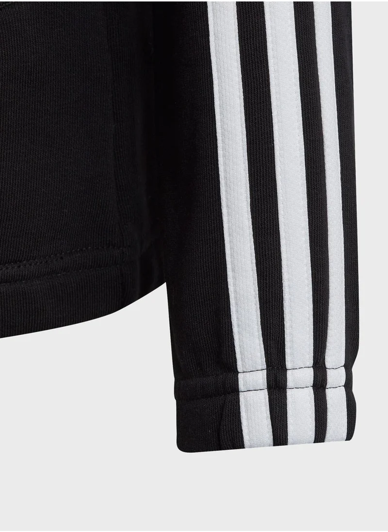 Adidas Kids 3 Stripe Essential Hoodie