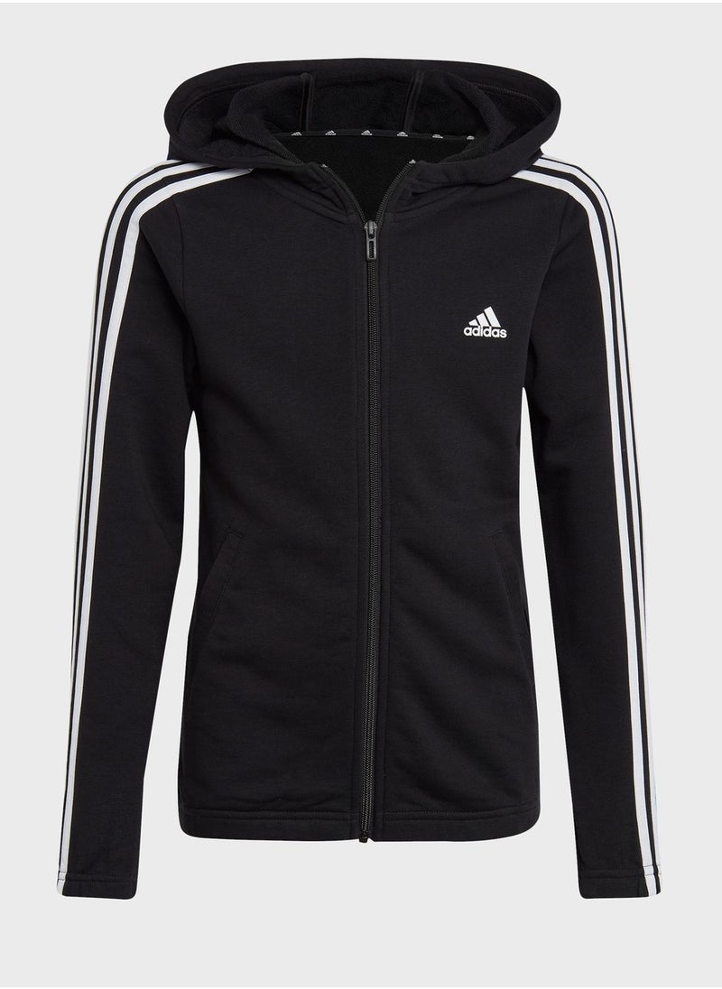 Adidas - Kids 3 Stripe Essential Hoodie - Image 1
