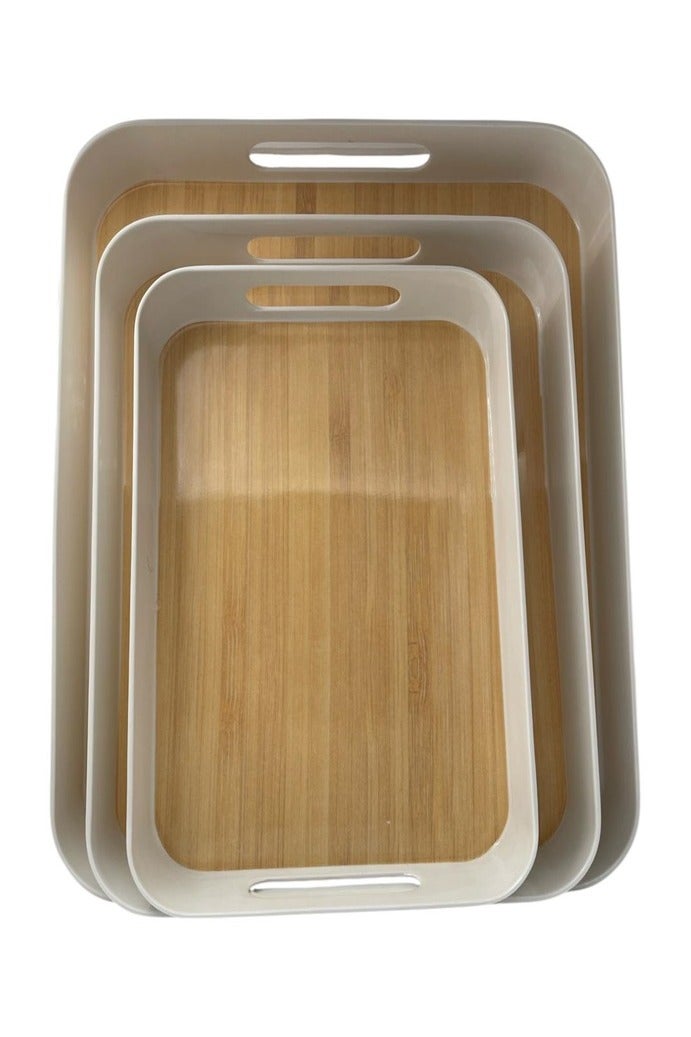 طقم صواني تقديم فاخرة من 3 قطع - Image 2