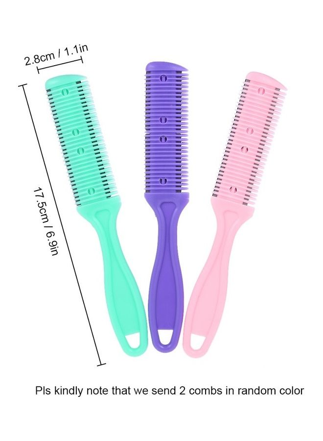 NIBEMINENT 2-Piece Hair Razor Comb Scissor Multicolour 17.5x2.8cm - Image 3