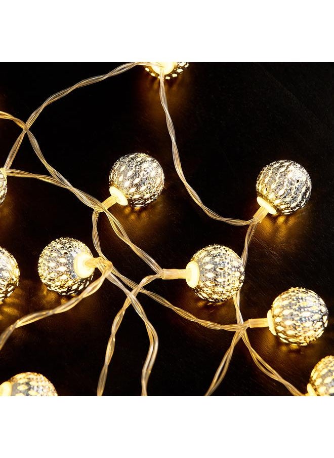 Dux Metal Ball String Light with 15 Warm LED