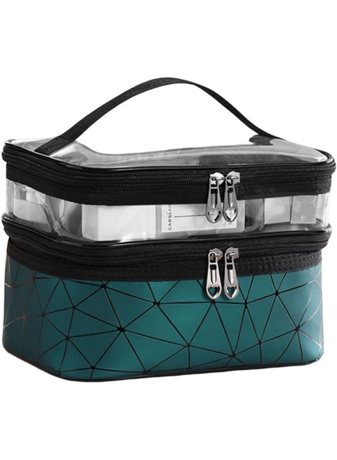 ACHARAJ Women's Make Up Travel Organizer Toiletry Kit Bag Pouch for Brush Make up Holder Fashion Portable Heavy Luxury Bag (Green) - Image 1