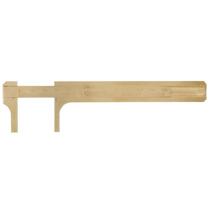 Brass Vernier Caliper Single Scale Length 12cm Ultra Accurate Non Magnetic Smooth Sliding Tool - Image 1