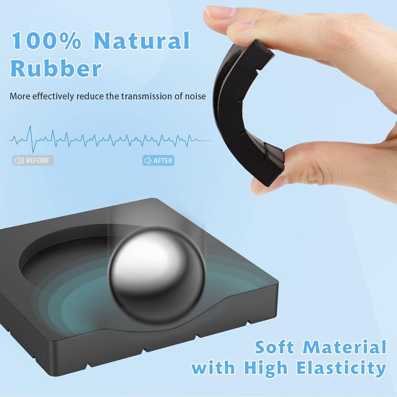 SEISSO Anti Vibration Pads for Washing Machine, Anti Vibration Pads Prevent Washer & Dryer Moving Shaking Walking, Noise Dampening Anti Vibration Washing Machine Support, Shock Absorbing Mat-Square - Image 3