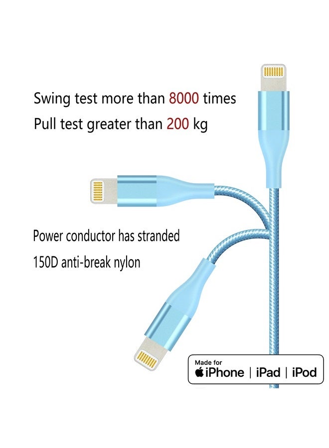 HaoKanDe Apple MFi Certified 4Colorful Lightning Cable 6FT 4Packs iPhone Charger Nylon Braided USB Charging Cord for Apple Charger, iPhone 13 12 11Pro MAX Xs XR X 8 7 6S 6 Plus SE 5S 5C iPod iPad - Image 3