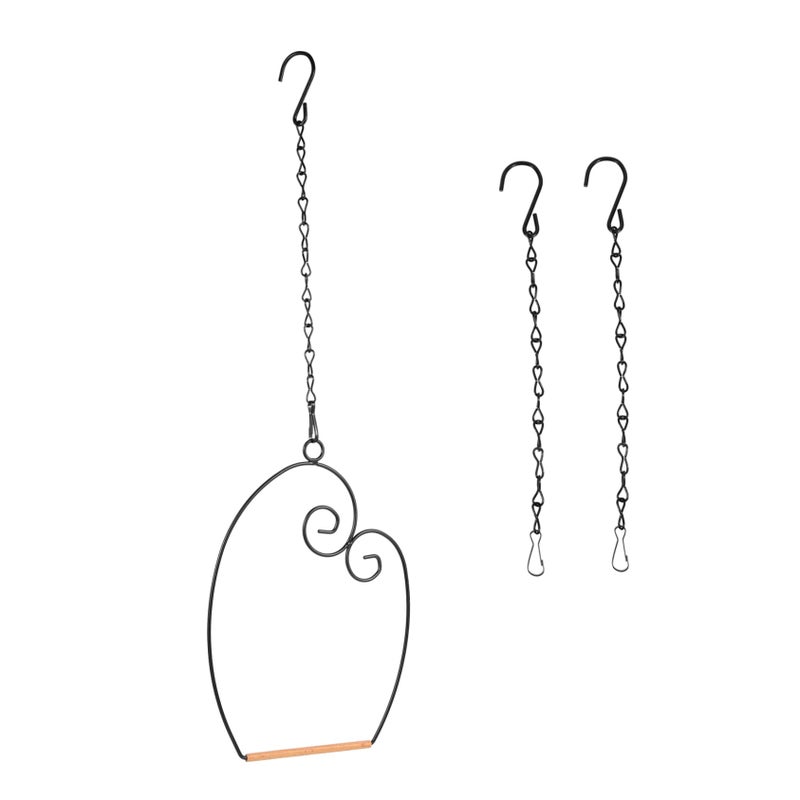 Portable Bird Perch Stand with Swing Frame for Parrots Lovebirds Training Playtime - Image 2