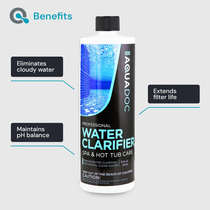MAV AquaDoc Spa Clarifier & Hot Tub Clarifier for Fast Acting Cloudy Water Treatment, The Spa Clarifier Hot Tub Owners Love, Use Our Hot Tub Water Clarifier to Keep Your Spa Clear & Balanced - MAV AquaDoc 16oz - Image 3