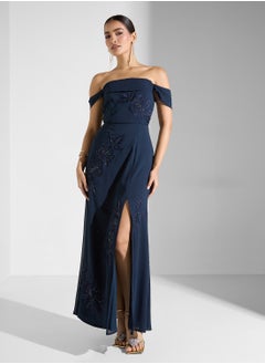 Embroidered Bardot Maxi Dress - pzsku/Z2D8249485A74D2738D80Z/45/_/1741239945/3862d967-740f-4686-9947-ab262929cb94