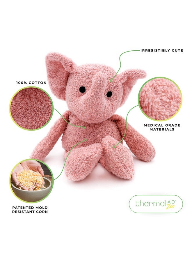 Thermal-Aid Zoo Microwavable Stuffed Animal Plush Toy And Hot Cold Pack Tiny The Elephant  - Image 2