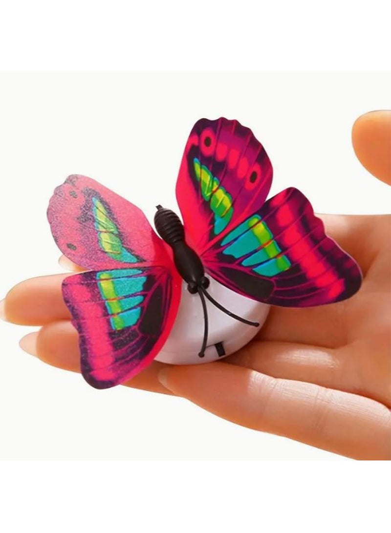 DANIM Butterfly Decoration Lights Colorful Night Light Wall Stickers for Garden Backyard Lawn Wedding Party Bedroom Living Room Peel and Stick Multi Color - Image 4