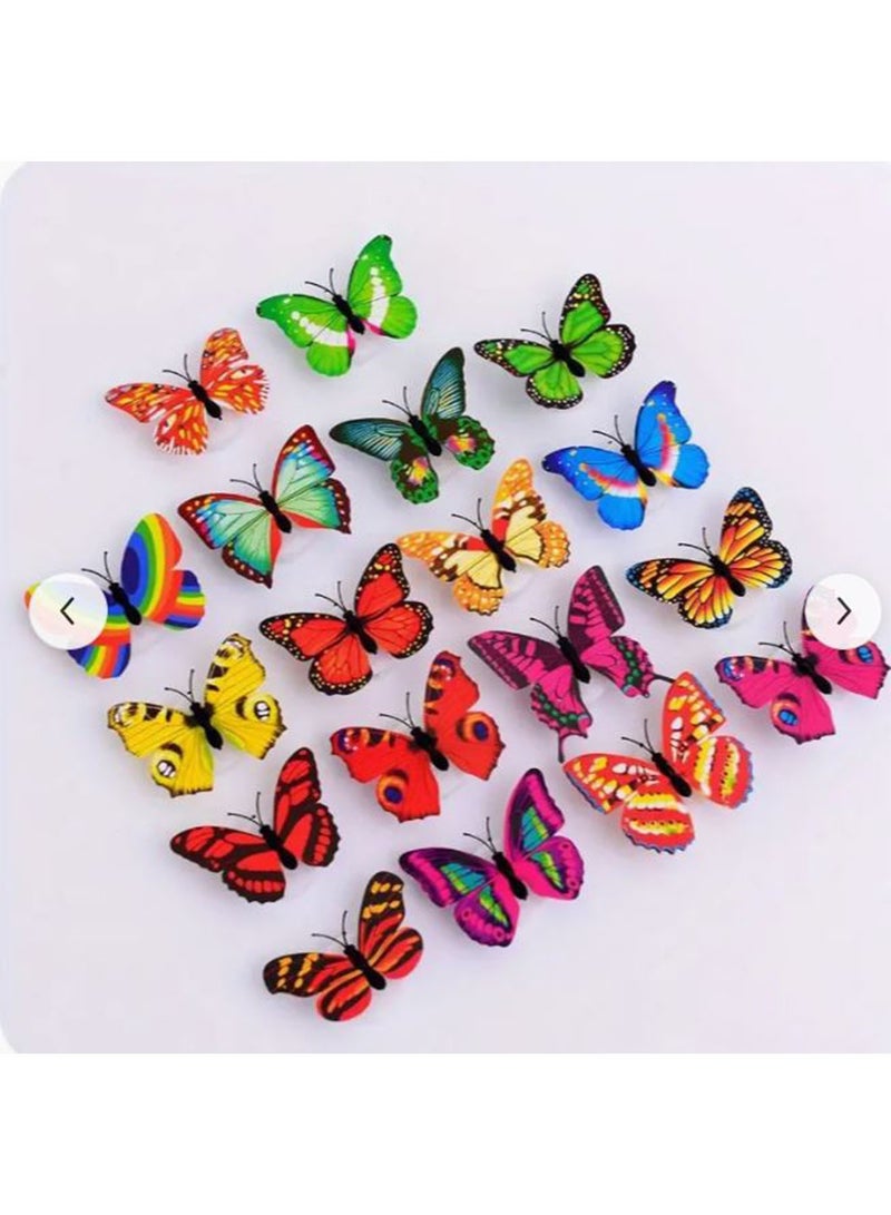 DANIM Butterfly Decoration Lights Colorful Night Light Wall Stickers for Garden Backyard Lawn Wedding Party Bedroom Living Room Peel and Stick Multi Color - Image 3