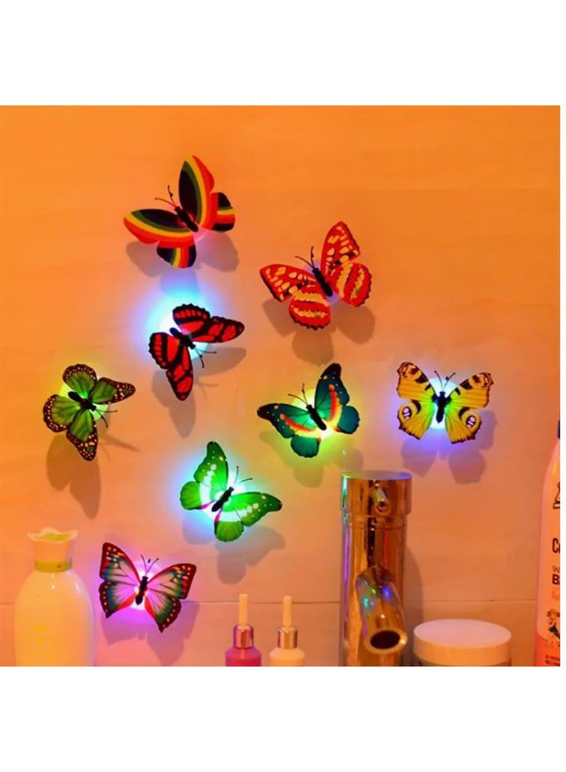 DANIM Butterfly Decoration Lights Colorful Night Light Wall Stickers for Garden Backyard Lawn Wedding Party Bedroom Living Room Peel and Stick Multi Color - Image 5