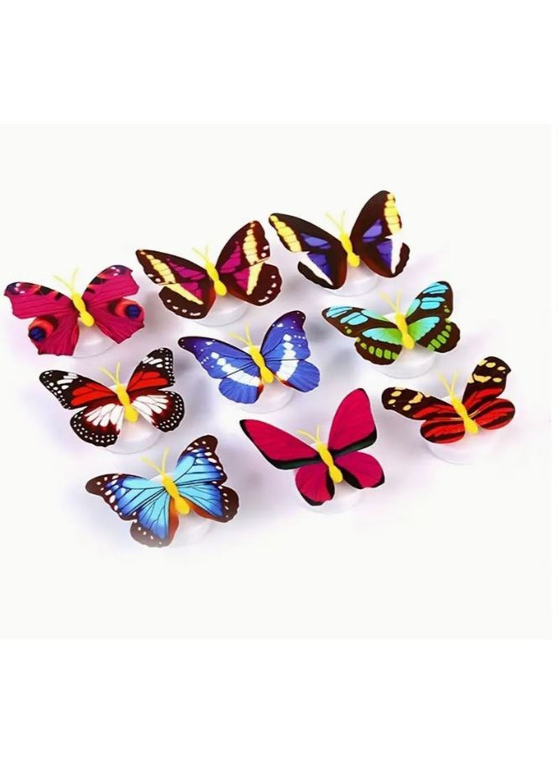 DANIM Butterfly Decoration Lights Colorful Night Light Wall Stickers for Garden Backyard Lawn Wedding Party Bedroom Living Room Peel and Stick Multi Color - Image 2