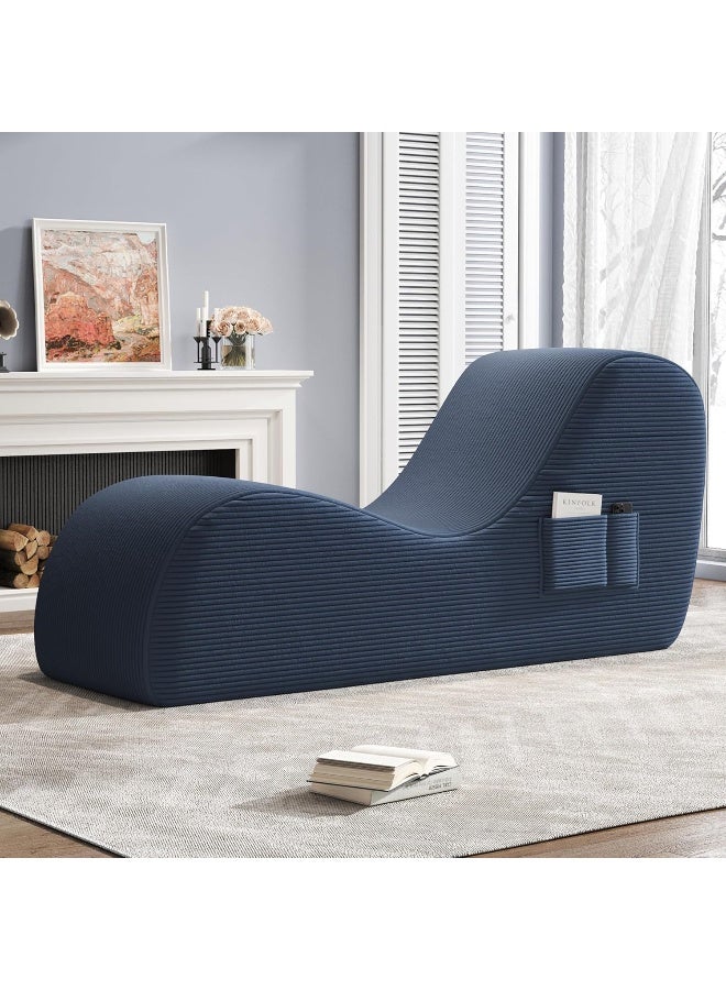 Zayn comforts Ergonomic S Shape Yoga Chaise Lounge Chair with Ottoman - Image 3