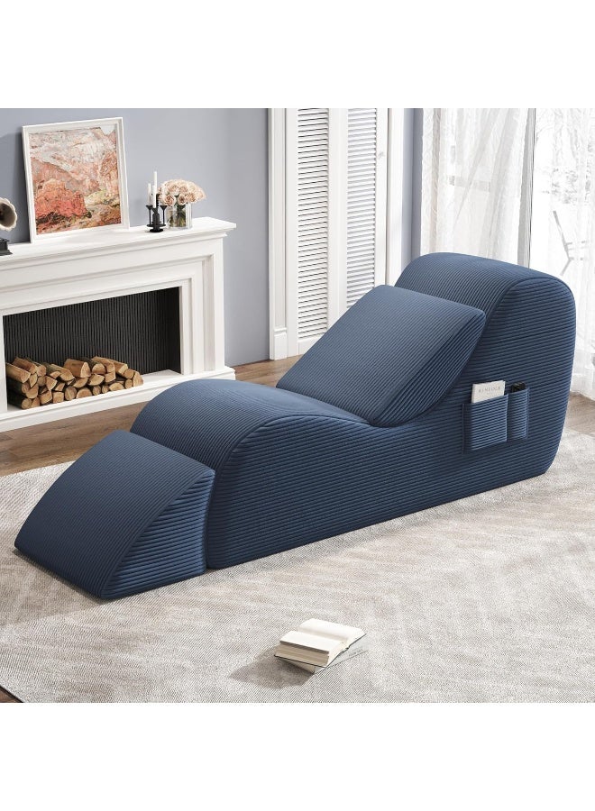 Zayn comforts Ergonomic S Shape Yoga Chaise Lounge Chair with Ottoman - Image 1