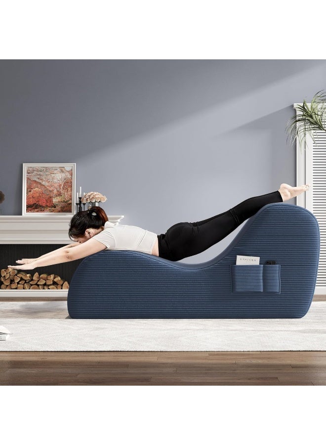 Zayn comforts Ergonomic S Shape Yoga Chaise Lounge Chair with Ottoman - Image 5