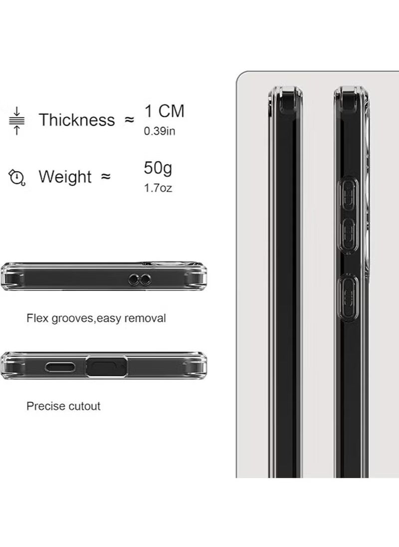 X-level Clear Phone Case for Samsung Galaxy A55 5G, Flexible TPU frame and PC Back Protective Slim Phone Cover, Anti-Fingerprints  - Image 2