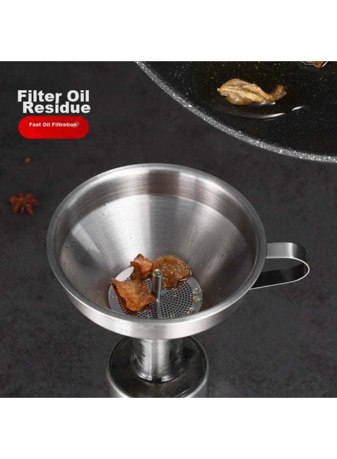 MAX COOK Meichun (maxcook) Funnel Oil Strainer, 316l Stainless Steel Funnel, Thickened 11cm Mccu6111  - Image 3