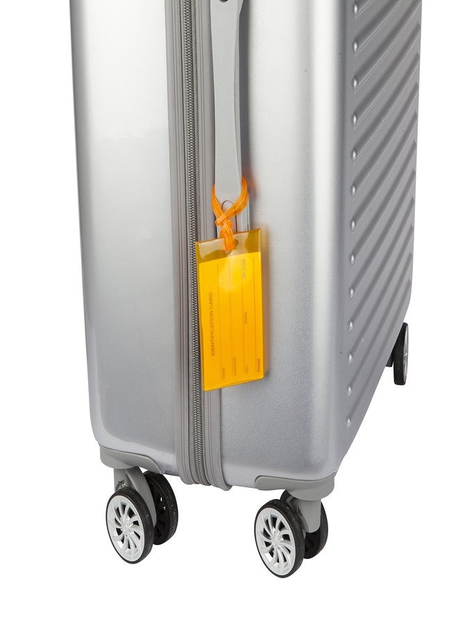 TravelMore 7 Pack TravelMore Luggage Tags for Suitcases, Flexible Silicone Travel ID Identification Labels Set for Bags & Baggage - Yellow - Image 5