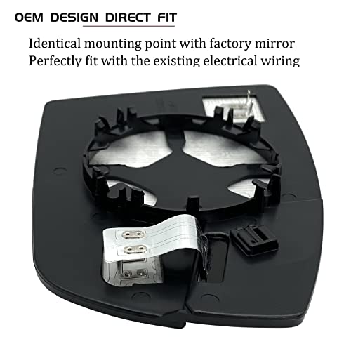 SKARUMMER Driver Left Side Heated Mirror Glass Replacement for 2013 2014 2015 2016 Ford Escape, 2013-2018 Ford C-Max Mirrors - Side View Heated Convex Mirror Glass with Rear Holder CJ5Z17K707F - Image 4