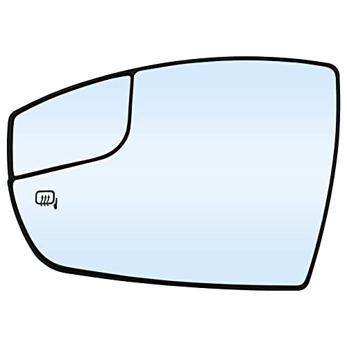 SKARUMMER Driver Left Side Heated Mirror Glass Replacement for 2013 2014 2015 2016 Ford Escape, 2013-2018 Ford C-Max Mirrors - Side View Heated Convex Mirror Glass with Rear Holder CJ5Z17K707F - Image 1