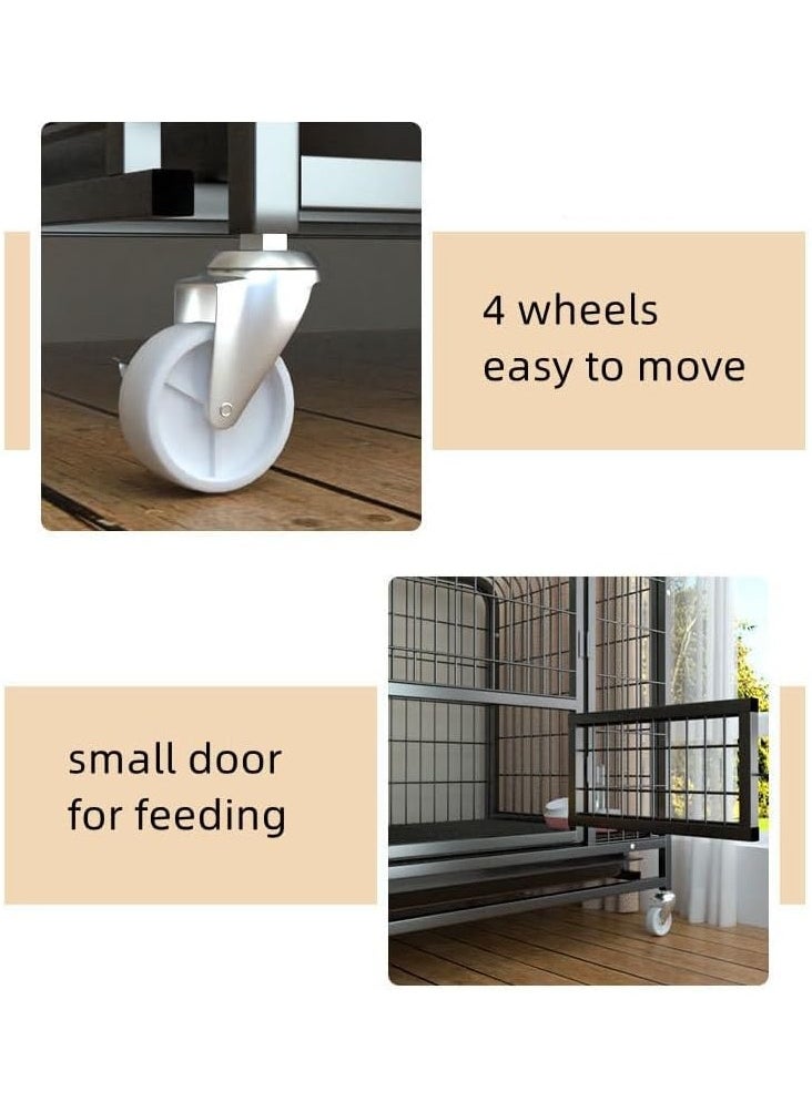 TRADE BAY - Dog Cage Foldable 43inches Large Size 110X72X96cm - Image 1