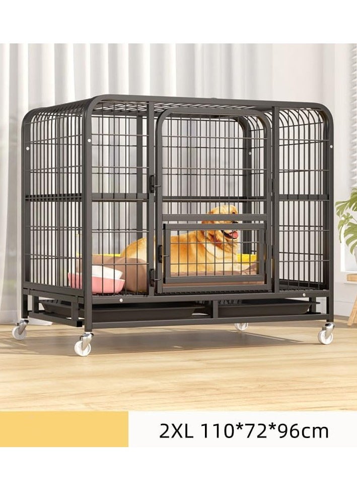 TRADE BAY - Dog Cage Foldable 43inches Large Size 110X72X96cm - Image 1
