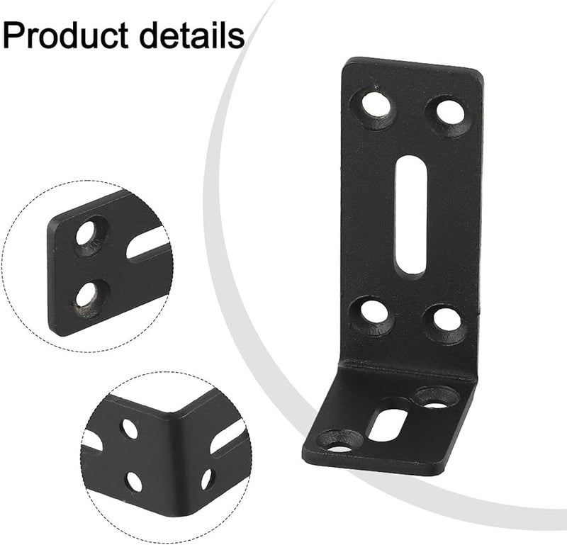 Heavy Duty 40x80mm Stainless Steel Corner Brackets Adjustable Mounting Plates for Shelves Cabinet Furniture - Image 4
