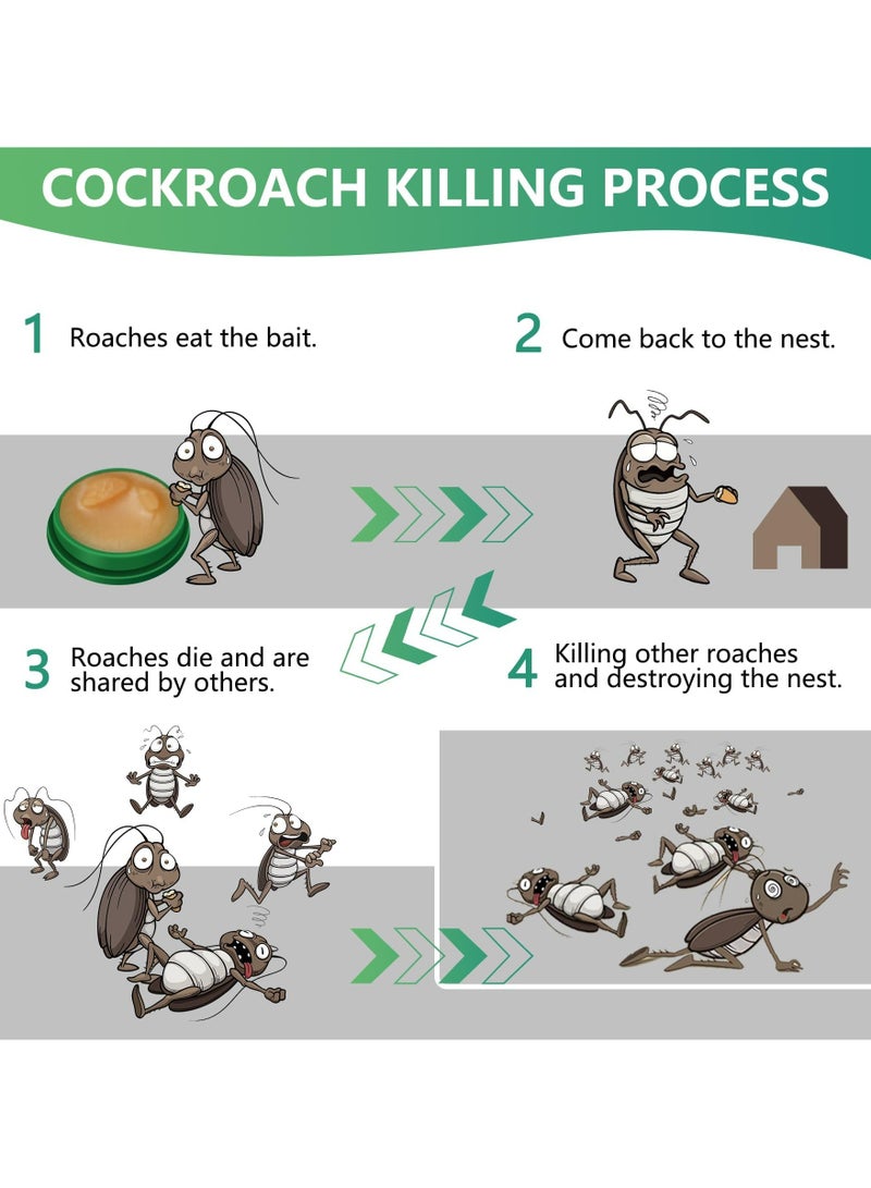 CMGTYYD. محطات طُعم الصراصير، طارد طبيعي للصراصير، طارد طبيعي للصراصير، مصائد صراصير للاستخدام الداخلي والخارجي، طارد للصراصير في الأماكن المغلقة للصراصير الصغيرة والكبيرة، غير سامة، حماية طويلة الأمد (12 قطعة) - Image 4