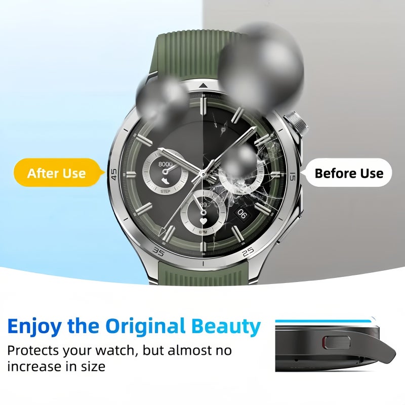 3 Pack Tempered Glass Screen Protector For Oneplus Watch 2 9H Hardness HD Clarity Scratch Resistant Bubble Free Easy Installation - Image 3