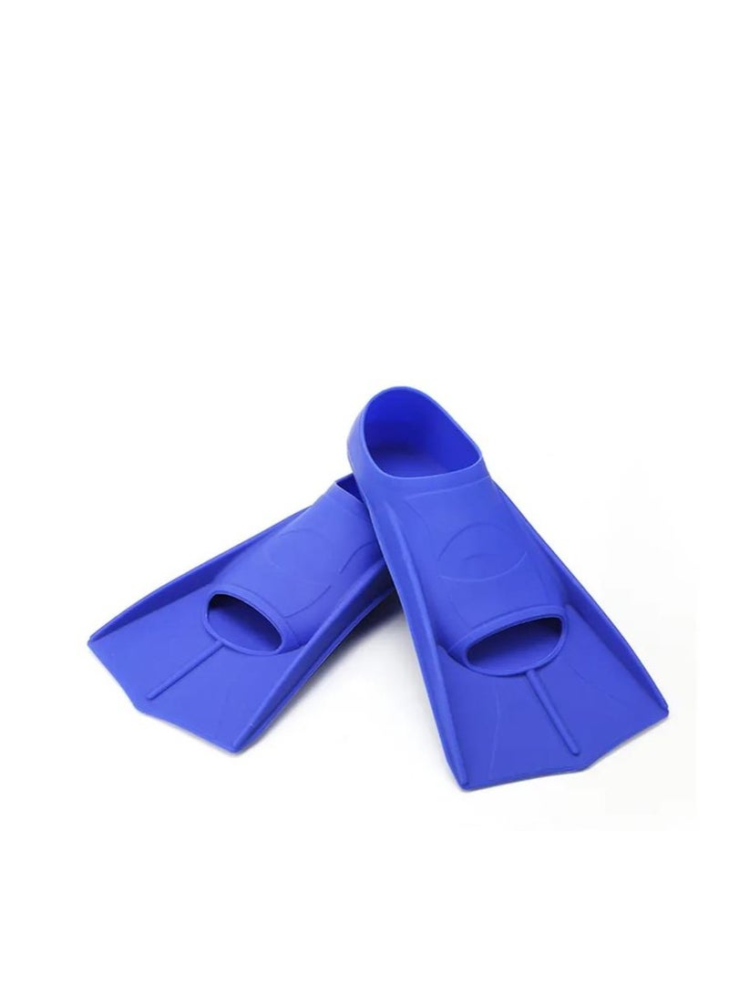 Y&D Swimming Fins Silicone Short Fins Adult Kids Professional Lightweight Diving Training Flippers for Snorkeling, and Blue M  - Image 1