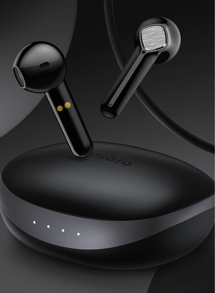 Mibro سماعة رأس لاسلكية بلوتوث مقاومة للماء IPX5، لون أسود - Image 3
