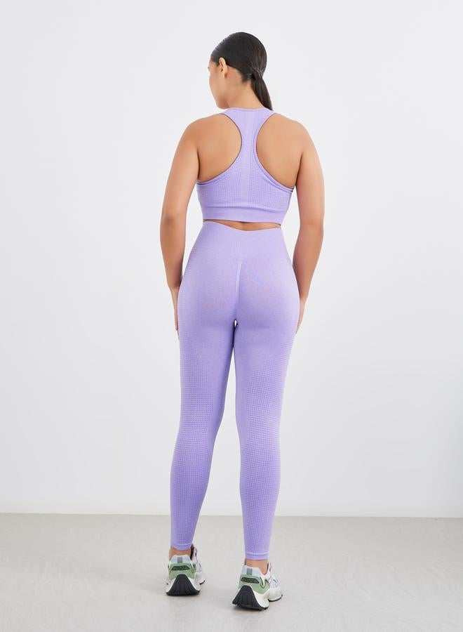 Styli Active Seamless Front Scrunch Detail Sports Bra and Leggings Set - Image 5