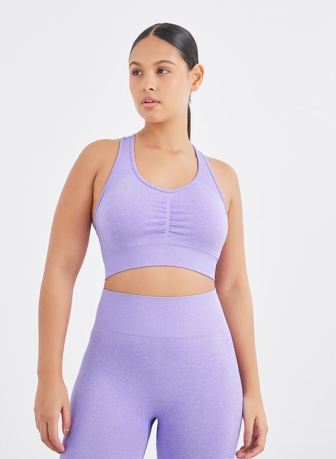 Styli Active Seamless Front Scrunch Detail Sports Bra and Leggings Set - Image 3