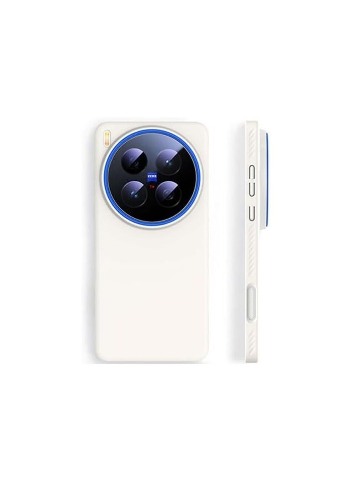 Magnetic Protective Case Compatible with Vivo X300 Pro Blue Circular Anti-Fingerprint Design Slim Shockproof Matte Hard Case - Image 2