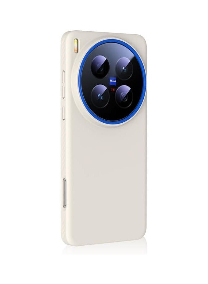 Magnetic Protective Case Compatible with Vivo X300 Pro Blue Circular Anti-Fingerprint Design Slim Shockproof Matte Hard Case - Image 4