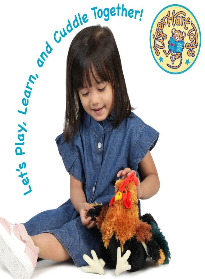 TigerHart Riley The Rooster - 8 Inch Chicken Stuffed Animal Plush - Image 3