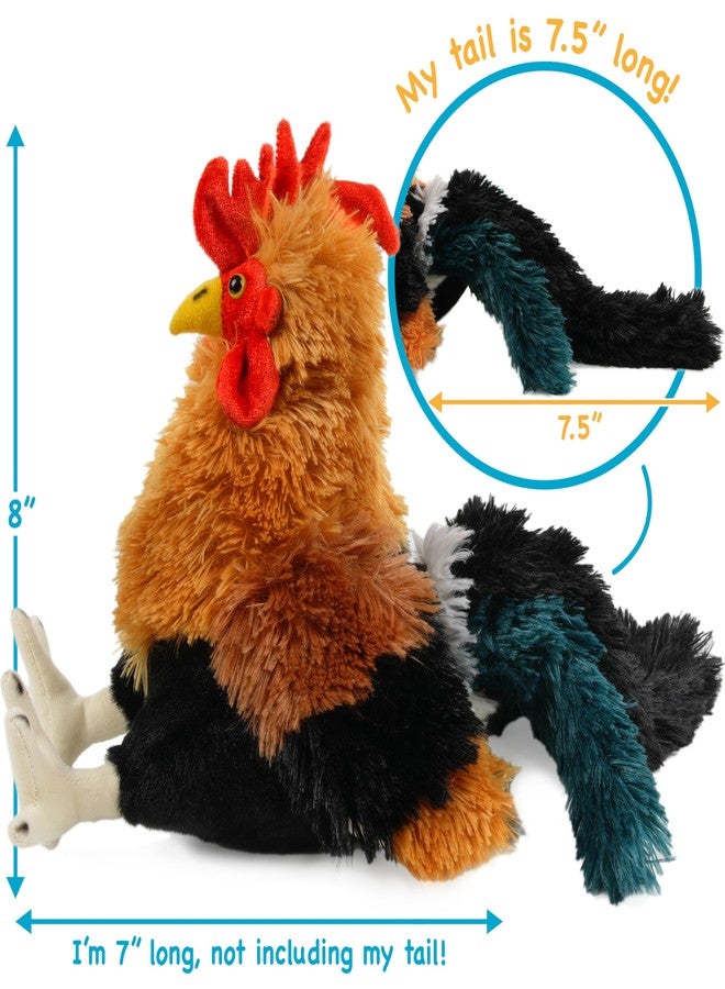 TigerHart Riley The Rooster - 8 Inch Chicken Stuffed Animal Plush - Image 4
