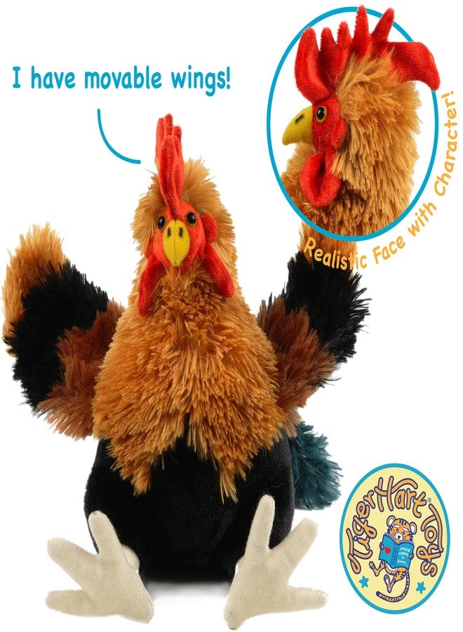 TigerHart Riley The Rooster - 8 Inch Chicken Stuffed Animal Plush - Image 5