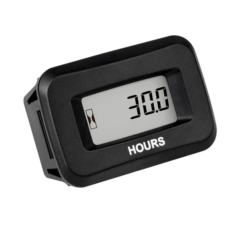 Jayron Digital LCD Hour Meter AC/DC 5V to 277V,Countdown Timer,Data Storage for ZTR Lawn Mower Tractor Generator Club Car Washer Marine ATV Motor Compressor - Image 1
