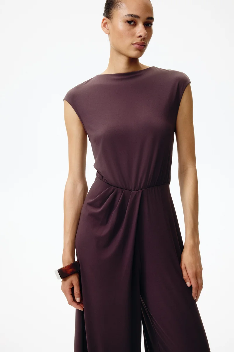 H&M  Pleat-detail jersey jumpsuit for Women | Best Price UAE