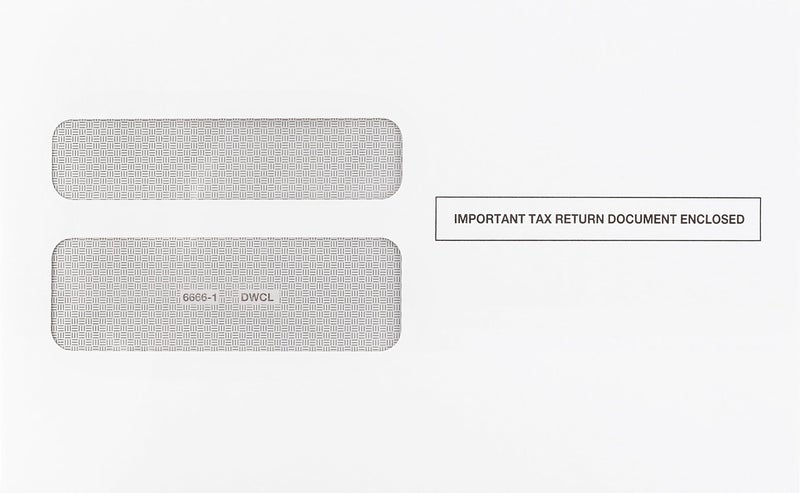 Dutymark 100 W2 Envelopes, Double Window Security Envelope for W2 2 Up Tax Forms, Designed for Printed W2 Laser Forms, Form QuickBooks Desktop and Other Tax Software, 5 5/8â€™â€™ x 9â€™â€™, 100 Envelopes Gum Seal - Image 5