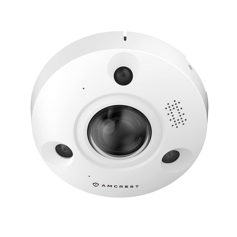 Amcrest Fisheye IP POE Camera 360 Panoramic 12Megapixel POE IP Camera Heat Map Detection Perimeter Protection People Counting 33ft Nightvision MicroSD Recording IP12MF2380EW White - Image 2