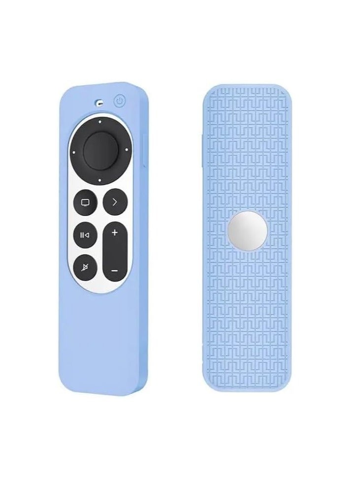 O Ozone Silicone Case for Apple TV 4K Siri Remote 2021 Cover, Anti Slip Protective Case for Apple TV 4K 6 Generation 2021 Remote Control, Apple 4K Siri Remote 2nd Gen Cover (Light Blue)  - Image 1