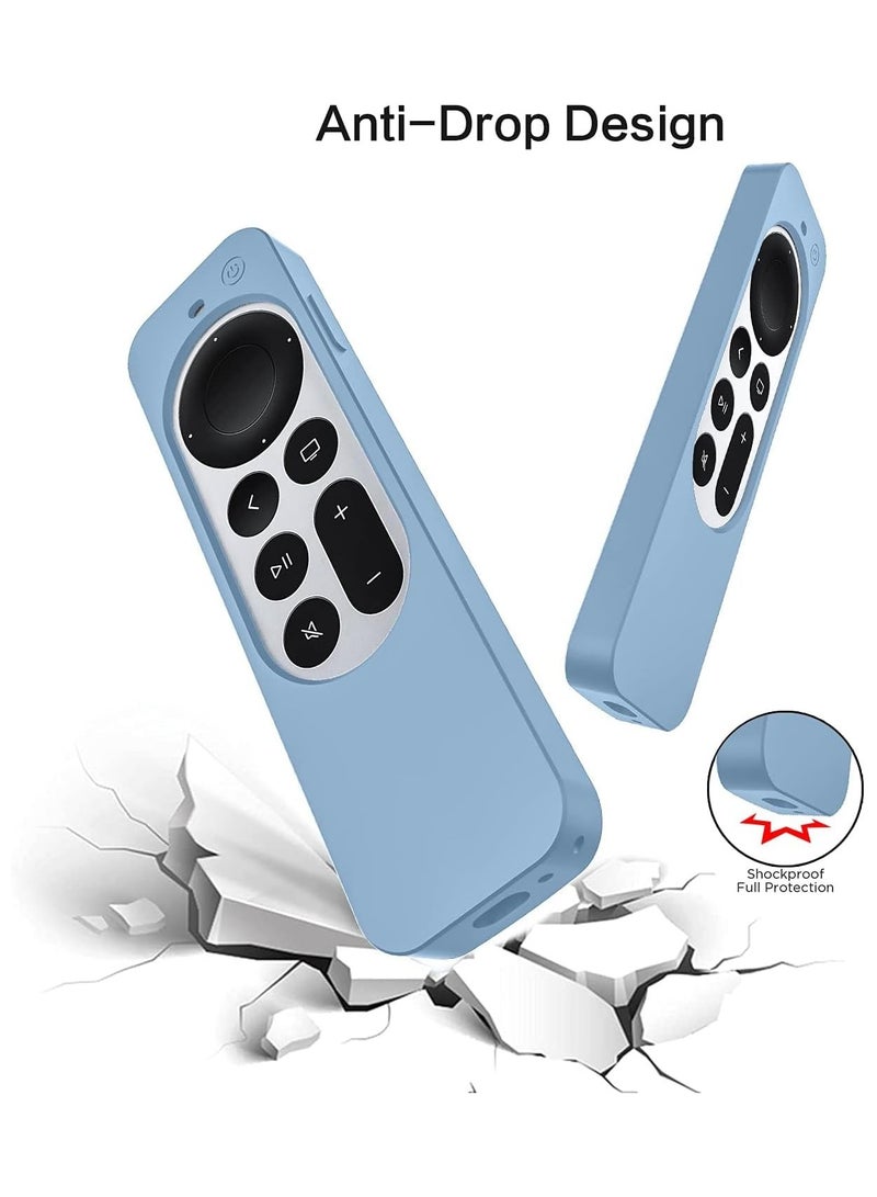 O Ozone Silicone Case for Apple TV 4K Siri Remote 2021 Cover, Anti Slip Protective Case for Apple TV 4K 6 Generation 2021 Remote Control, Apple 4K Siri Remote 2nd Gen Cover (Light Blue)  - Image 5